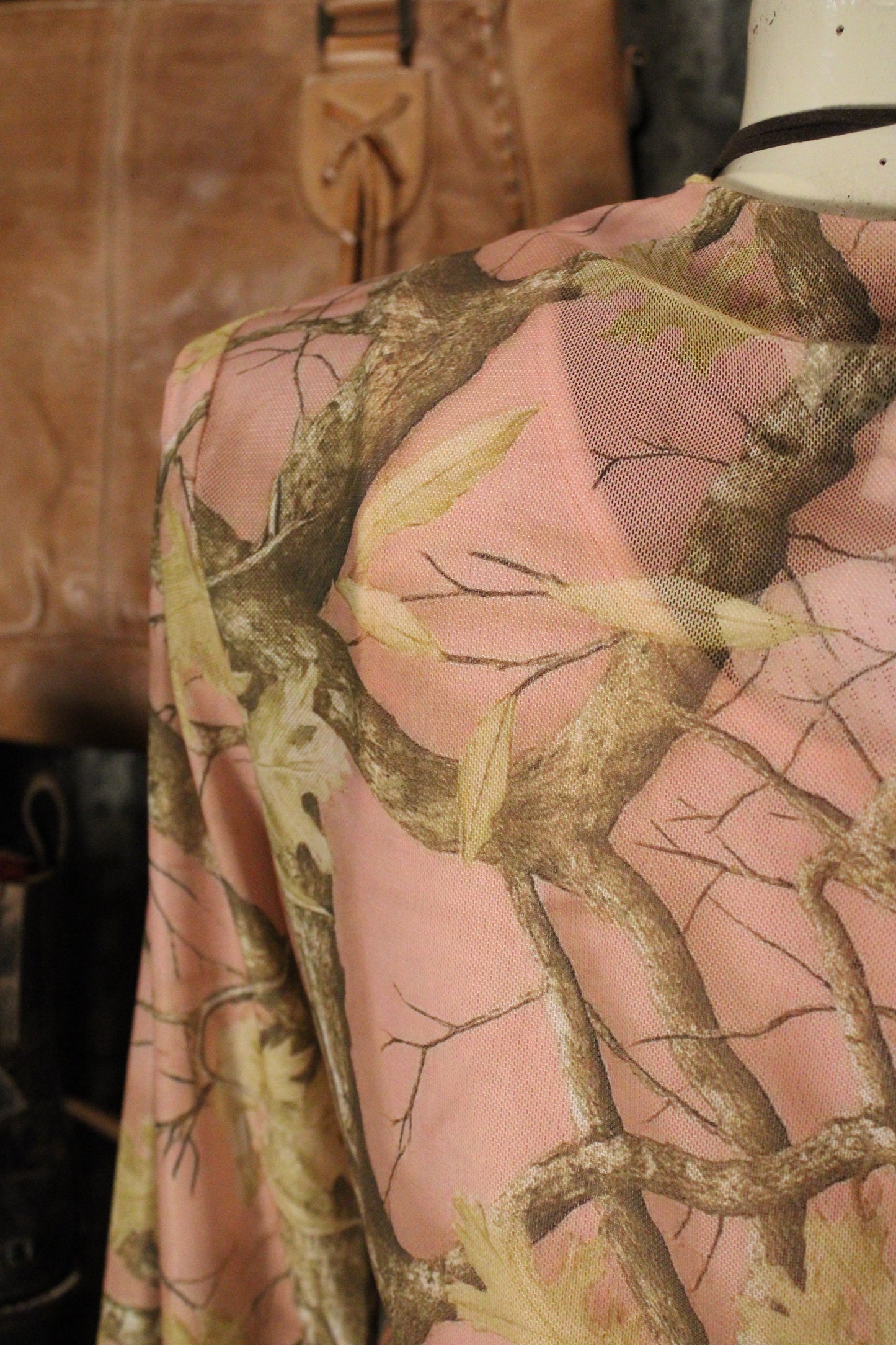 Blush Woodland Mesh Top