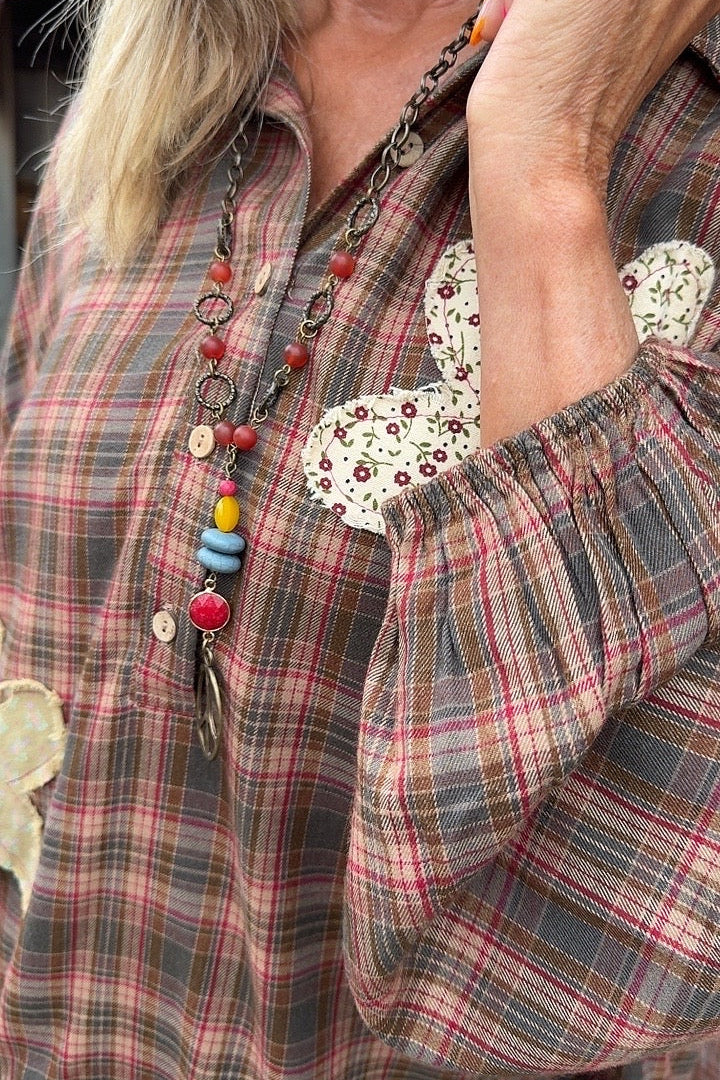 Warm Woods Plaid Top