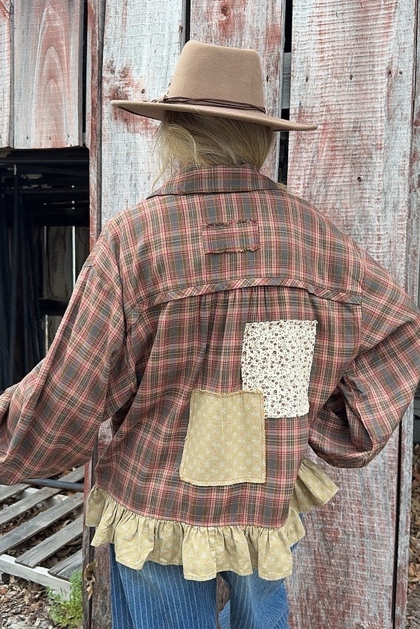 Warm Woods Plaid Top