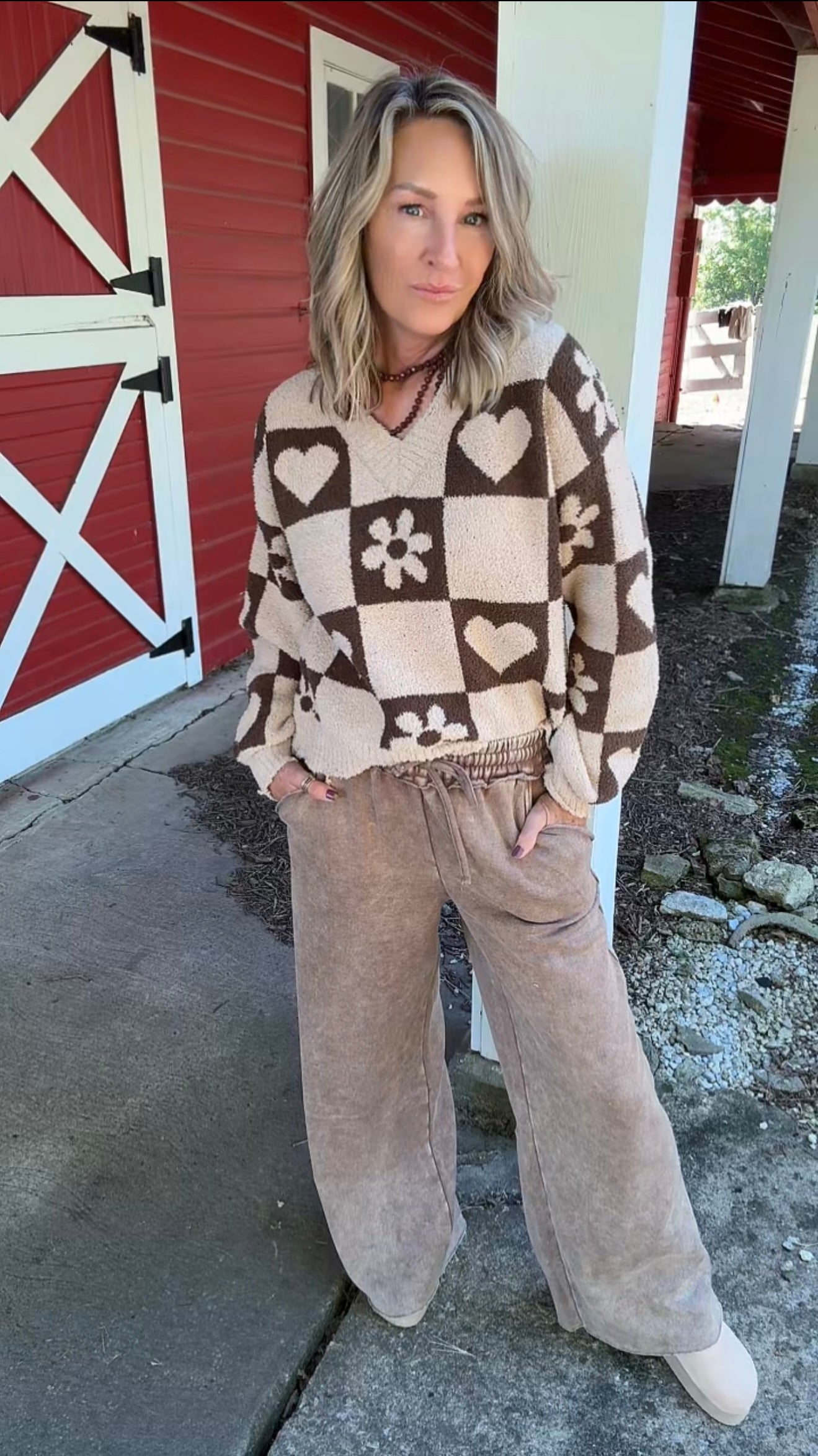 Sweet Checkered Dreams Sweater