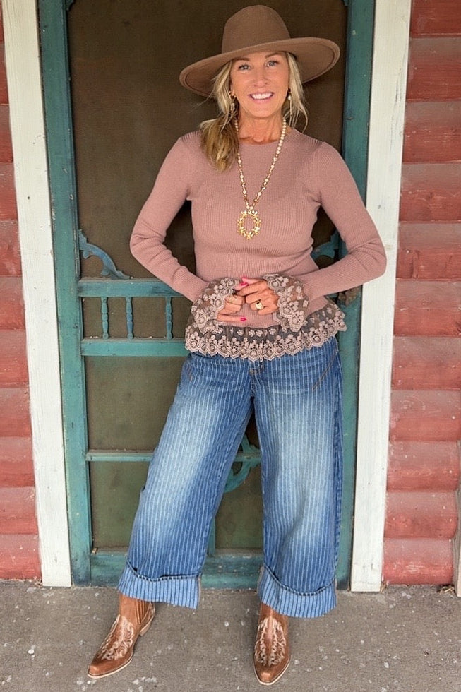 Brown Sugar Lace Top