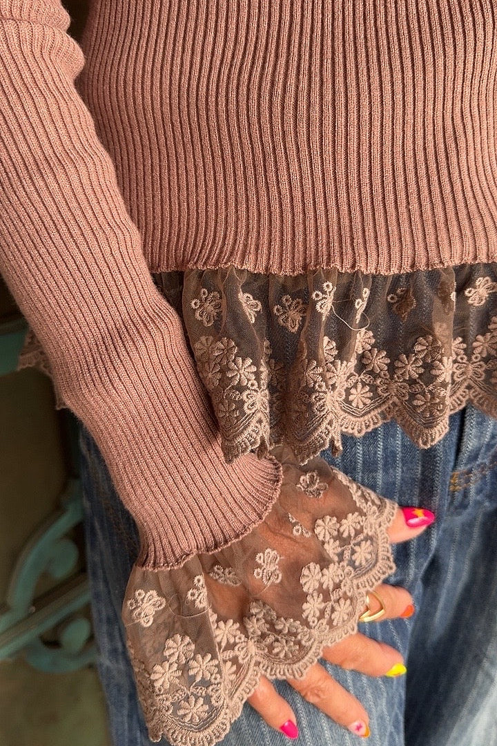 Brown Sugar Lace Top