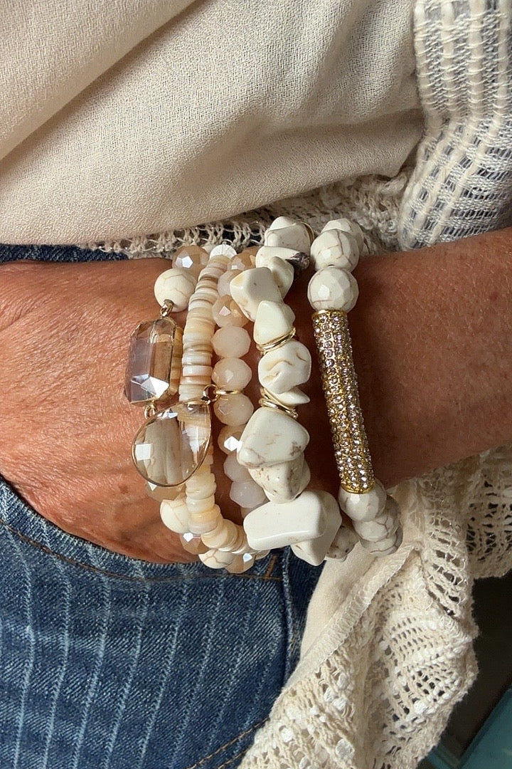 Mystic Moonstone Bracelet Set