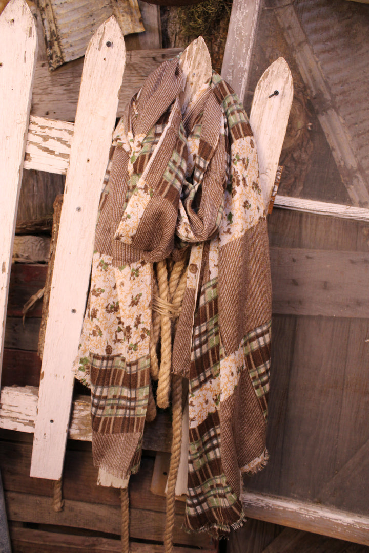 Cabin Comfort Cashmere &amp; Wool Brown Scarf