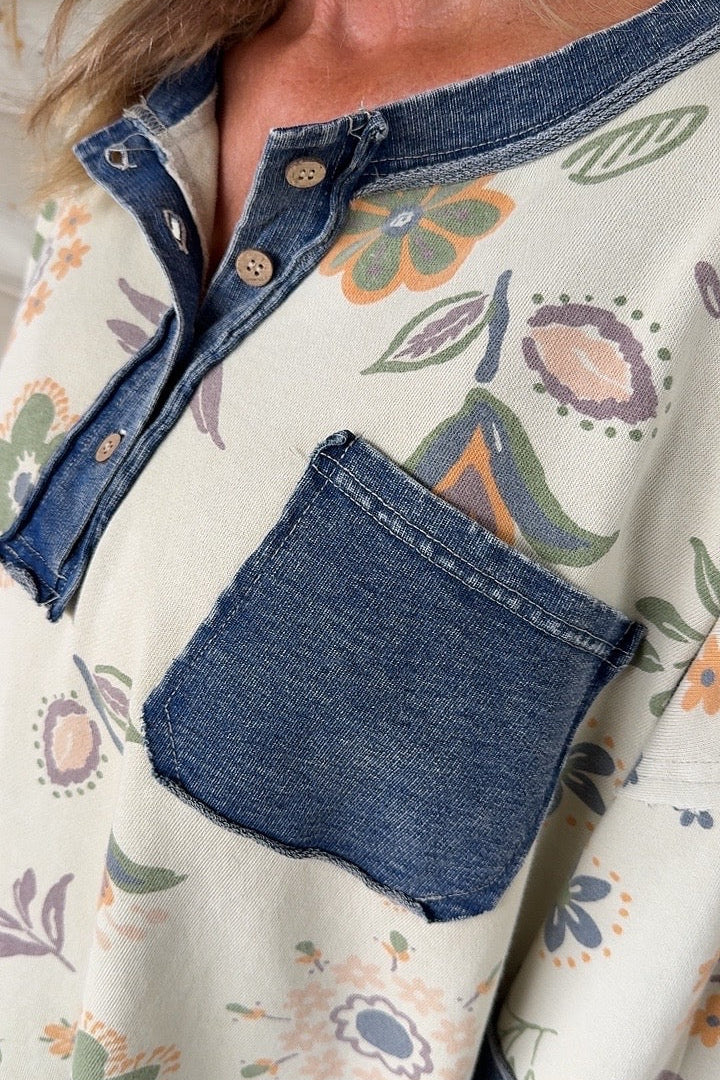Navy Luxe Pastel Long Sleeve