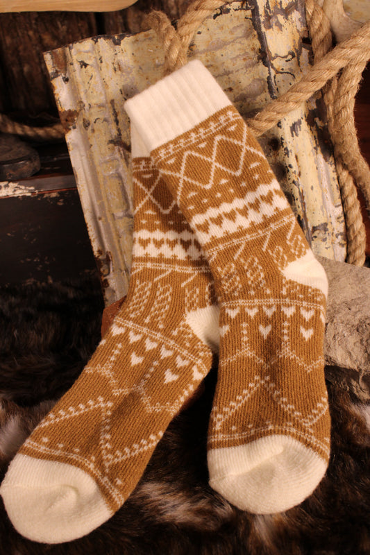 Turmeric & Cream Winter Socks