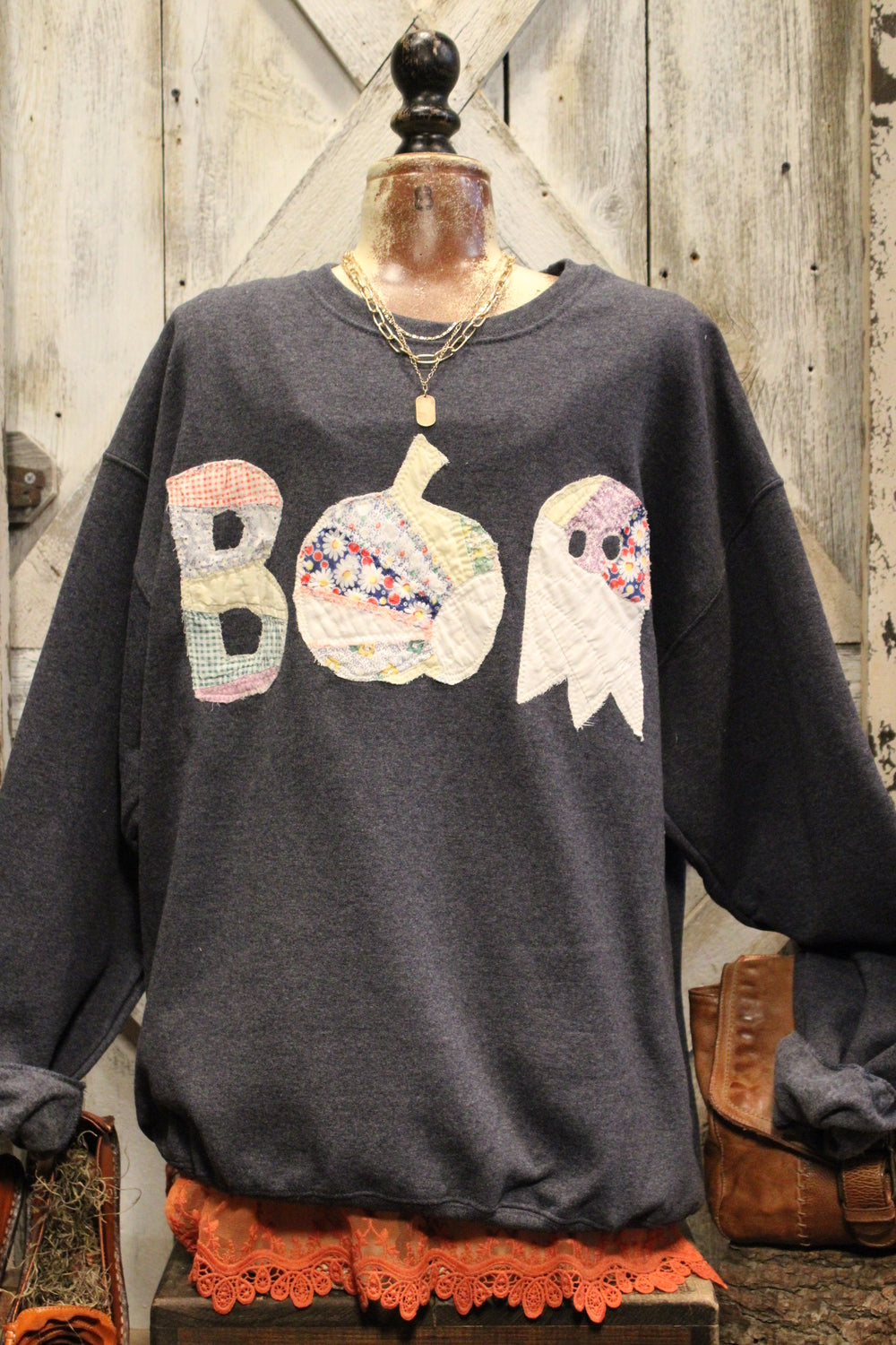 FGO We Boo Long Together Vintage Quilt Sweatshirt