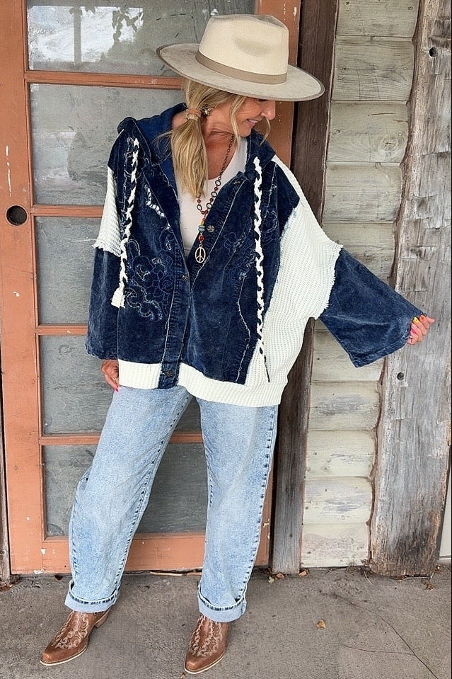 Bluebell Hooded Corduroy Jacket