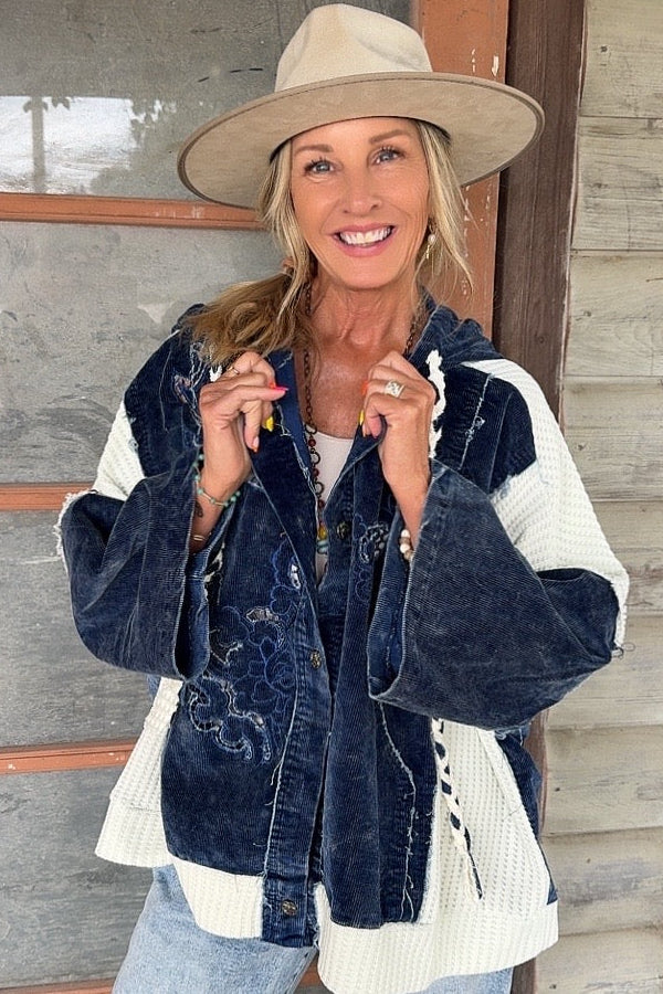 Bluebell Hooded Corduroy Jacket
