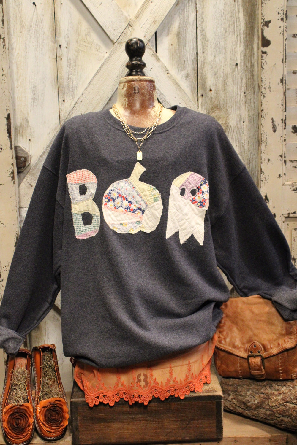 FGO We Boo Long Together Vintage Quilt Sweatshirt
