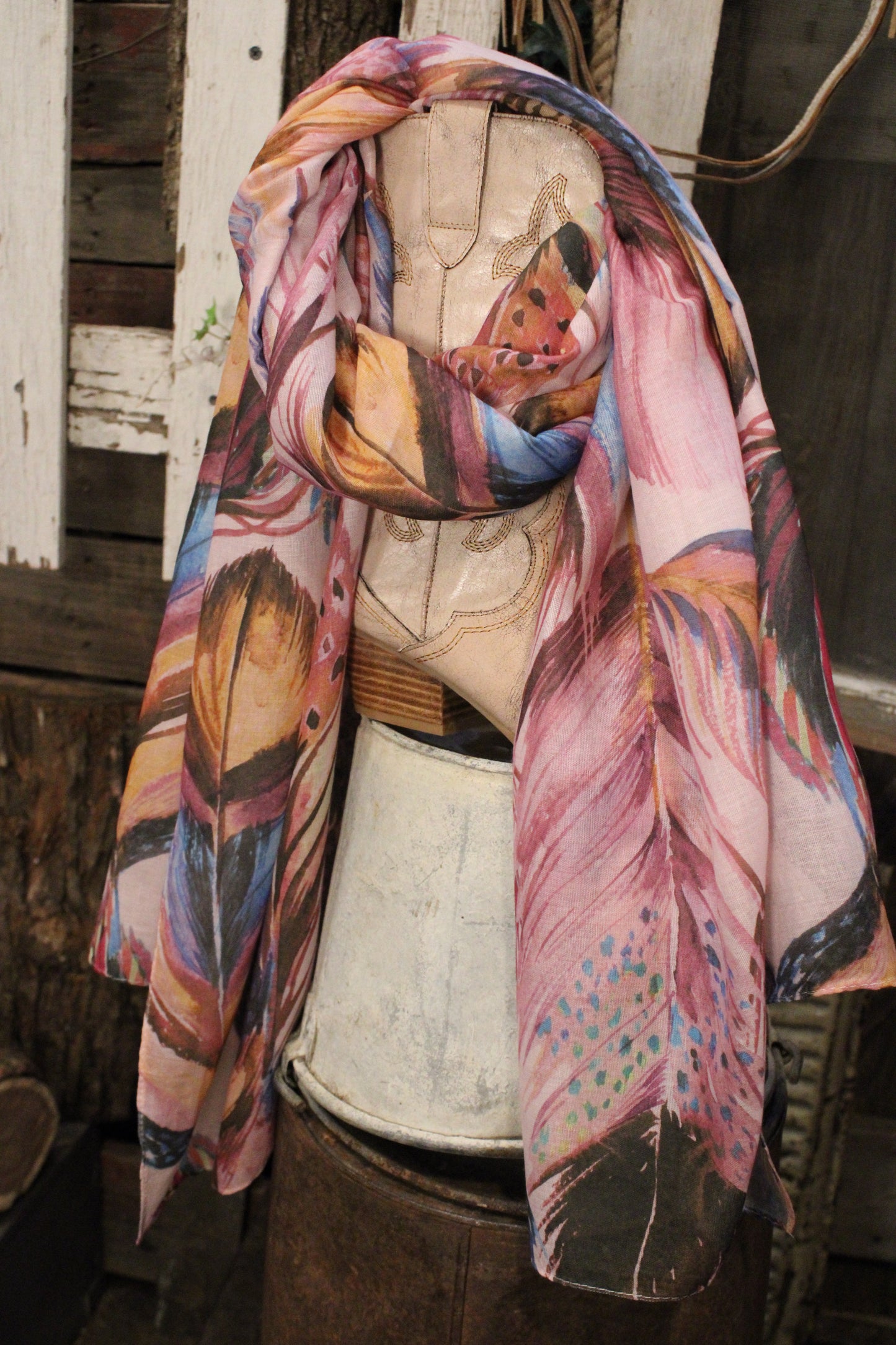 Pastel Plume Bliss Scarf