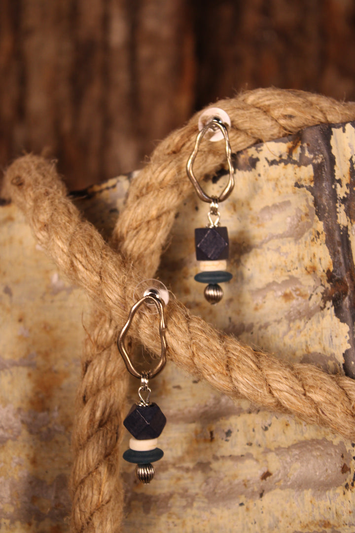 Shades of Blue Geo Dangles