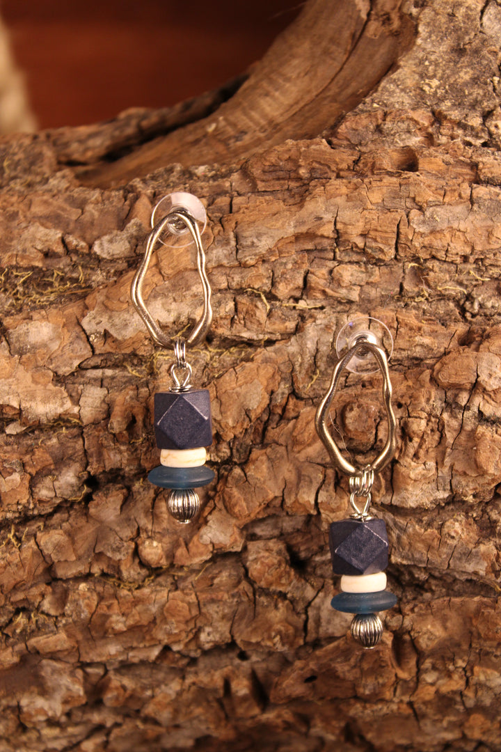 Shades of Blue Geo Dangles
