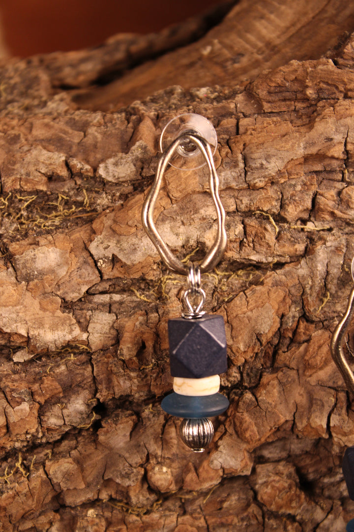 Shades of Blue Geo Dangles