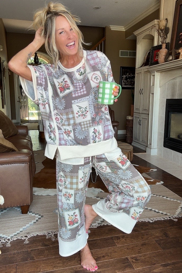 Heirloom Rose Patchwork Top
