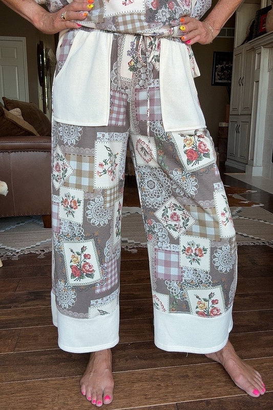 Heirloom Rose Patchwork Pants