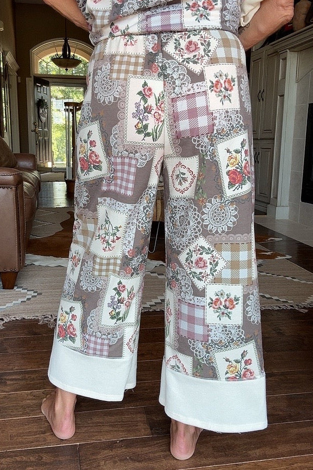 Heirloom Rose Patchwork Pants
