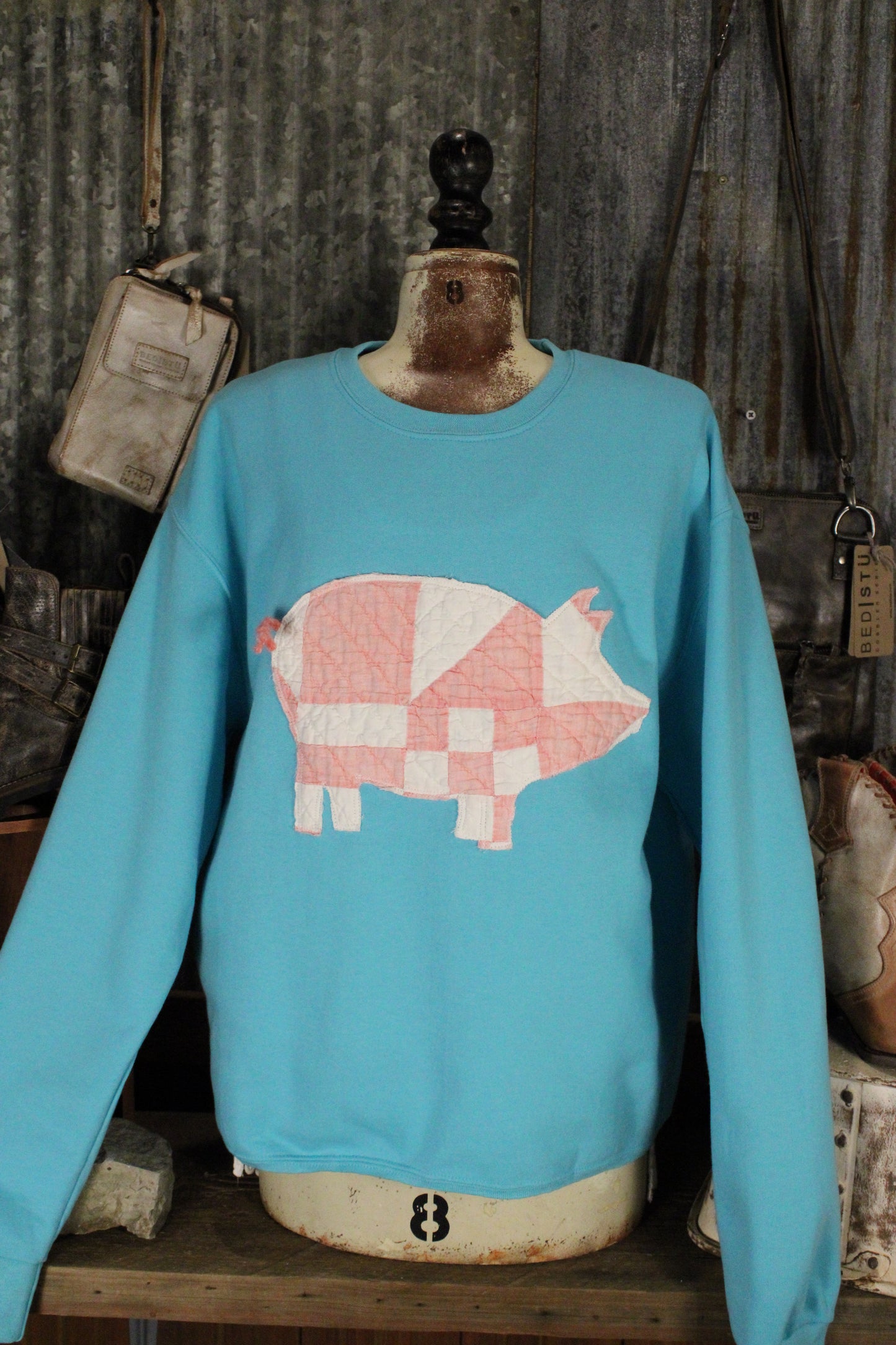 FGO Patchy Piggy Quilt Sweatshirt