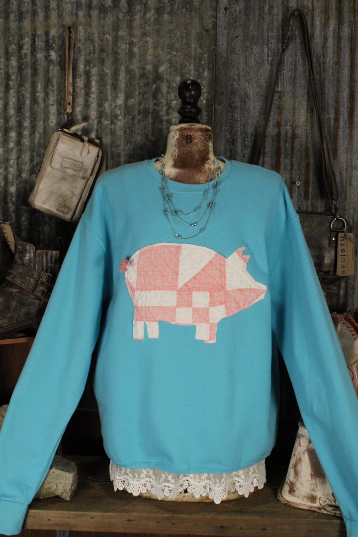 FGO Patchy Piggy Quilt Sweatshirt