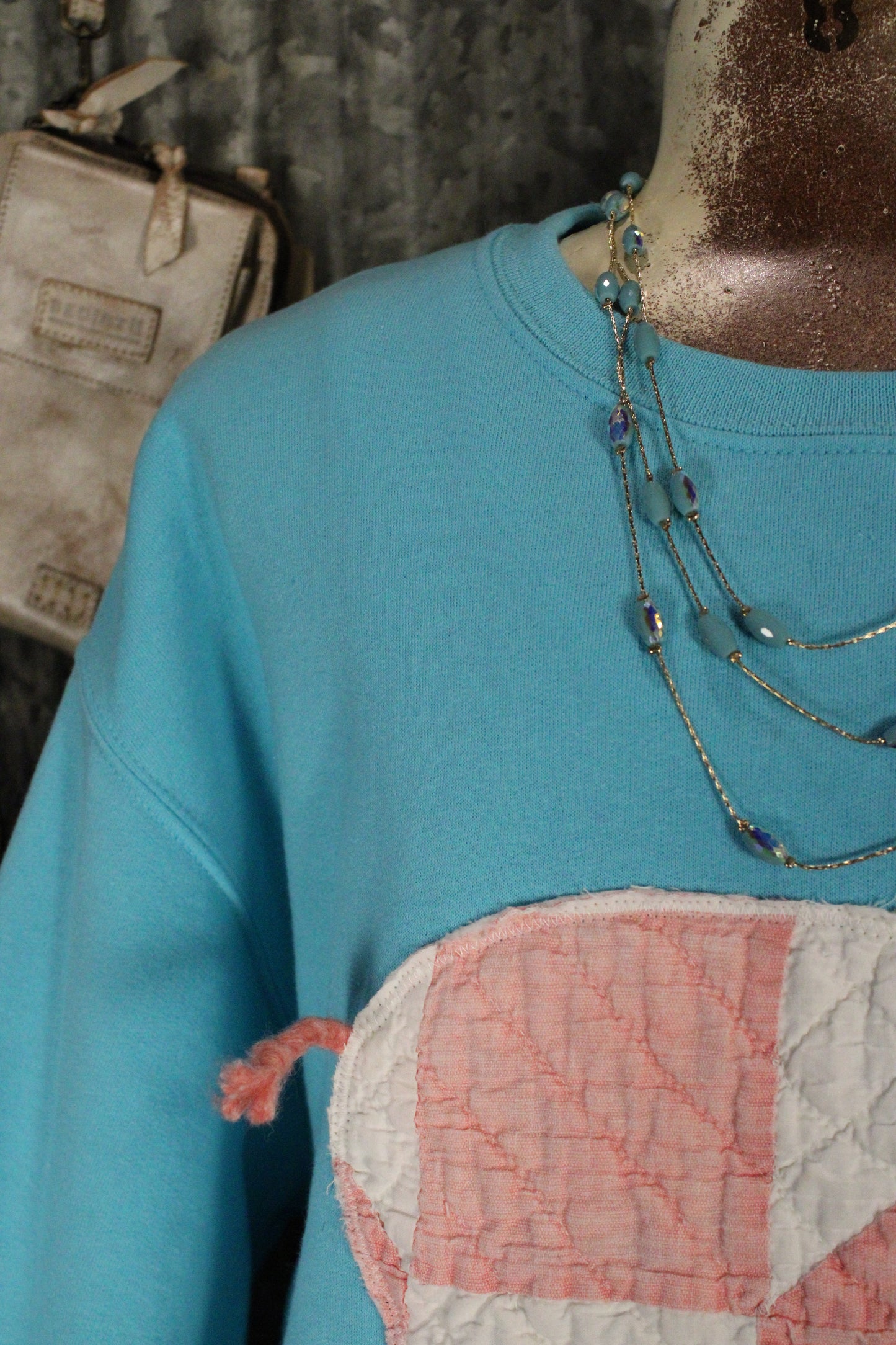 FGO Patchy Piggy Quilt Sweatshirt