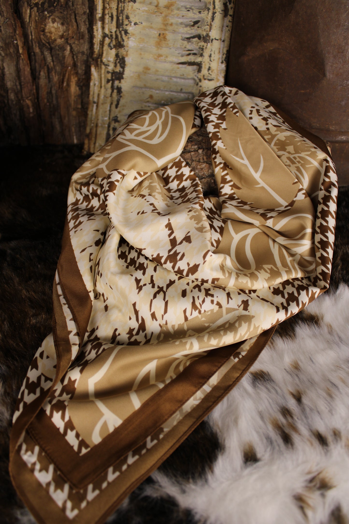 Vintage Rose Square Scarf