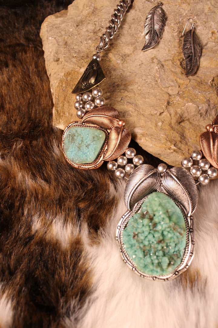 Raw Earth Silver Statement Piece Set