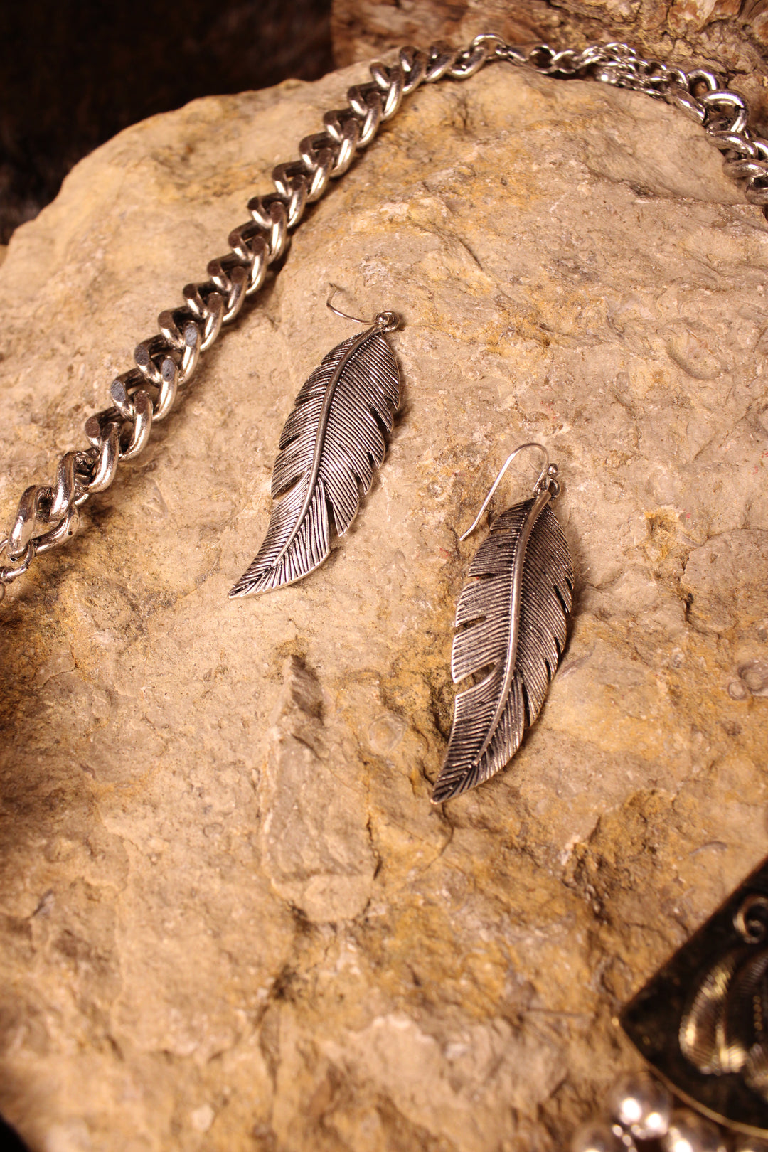 Raw Earth Silver Statement Piece Set