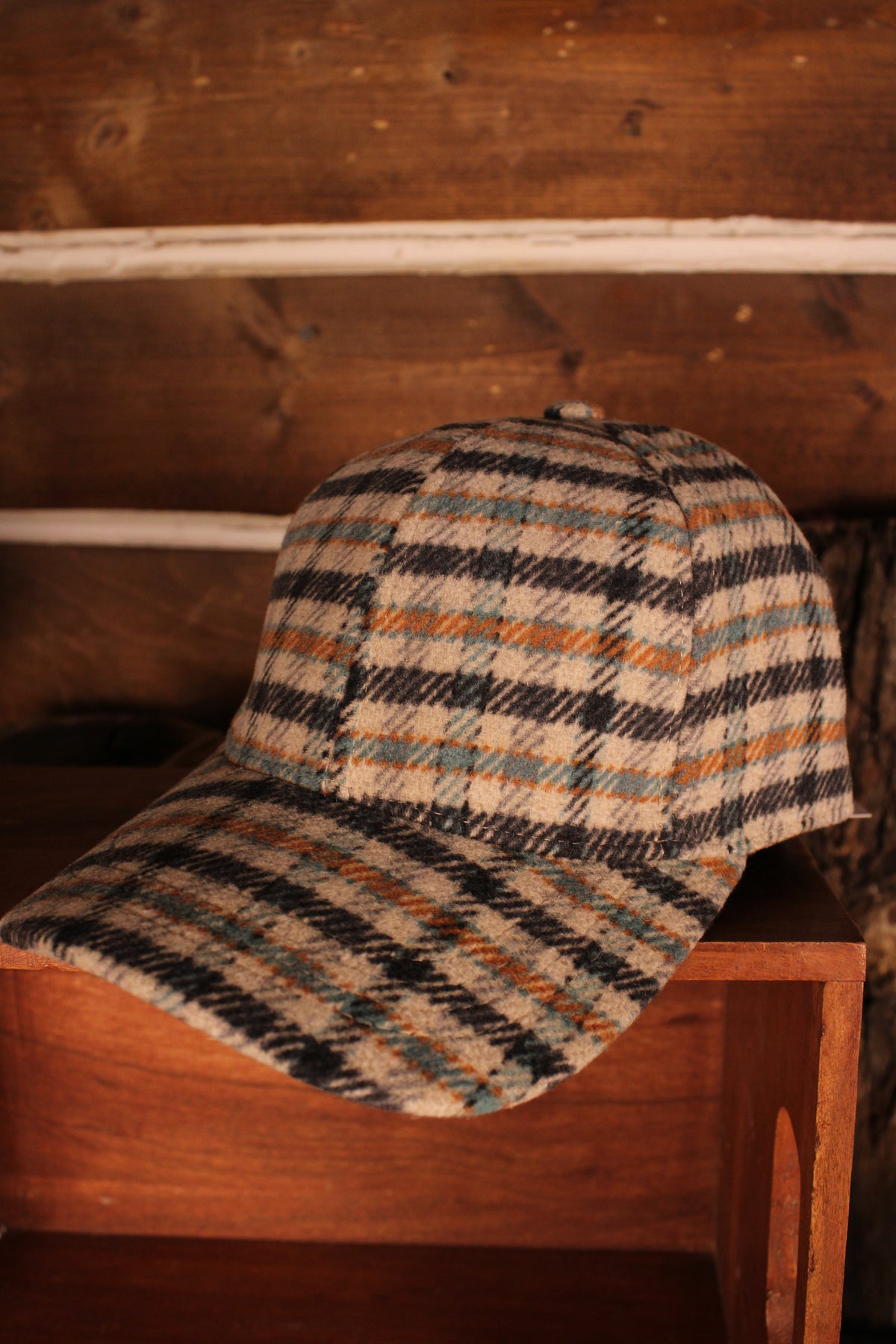 Rust & River Plaid Baseball Cap