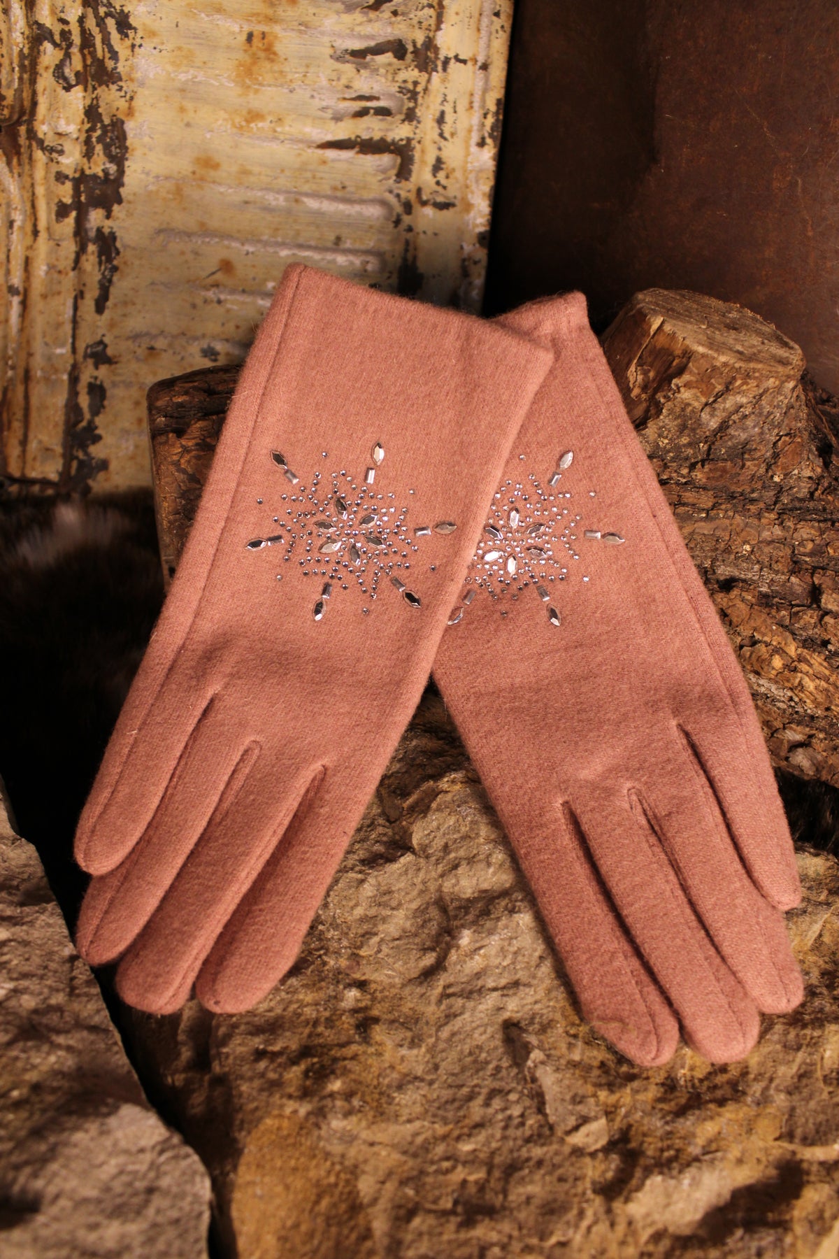 Frosted Blush Touchscreen Gloves