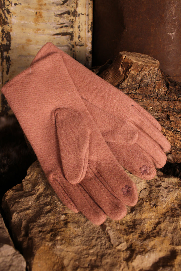 Frosted Blush Touchscreen Gloves