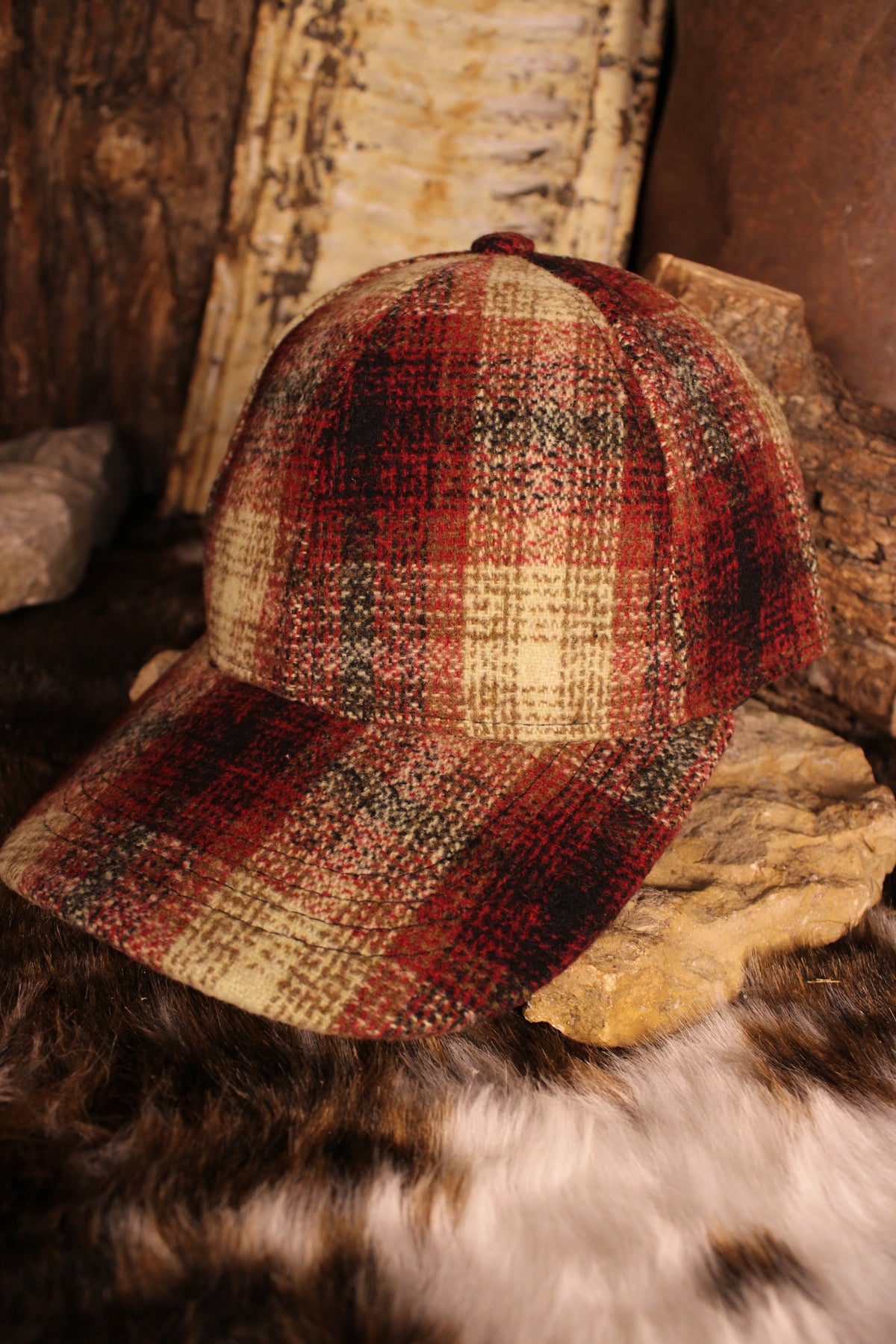 Woodland Plaid Baseball Cap