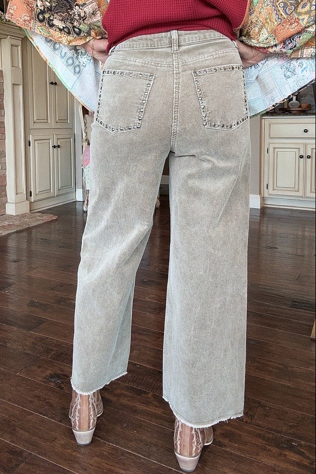 Rustic Stone Corduroy Pants