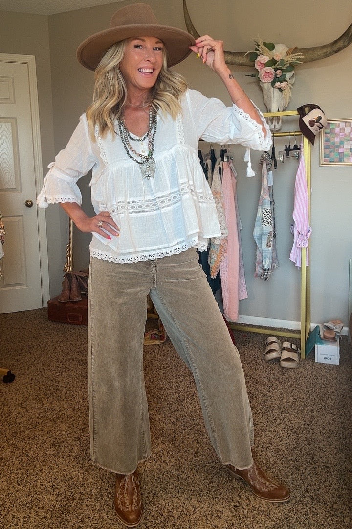 Rustic Stone Corduroy Pants