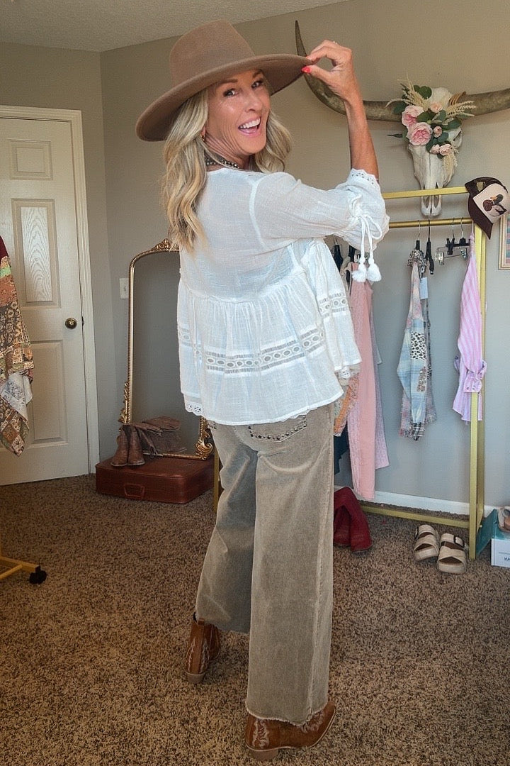 Rustic Stone Corduroy Pants