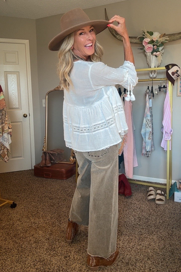 Soft Romance White Blouse