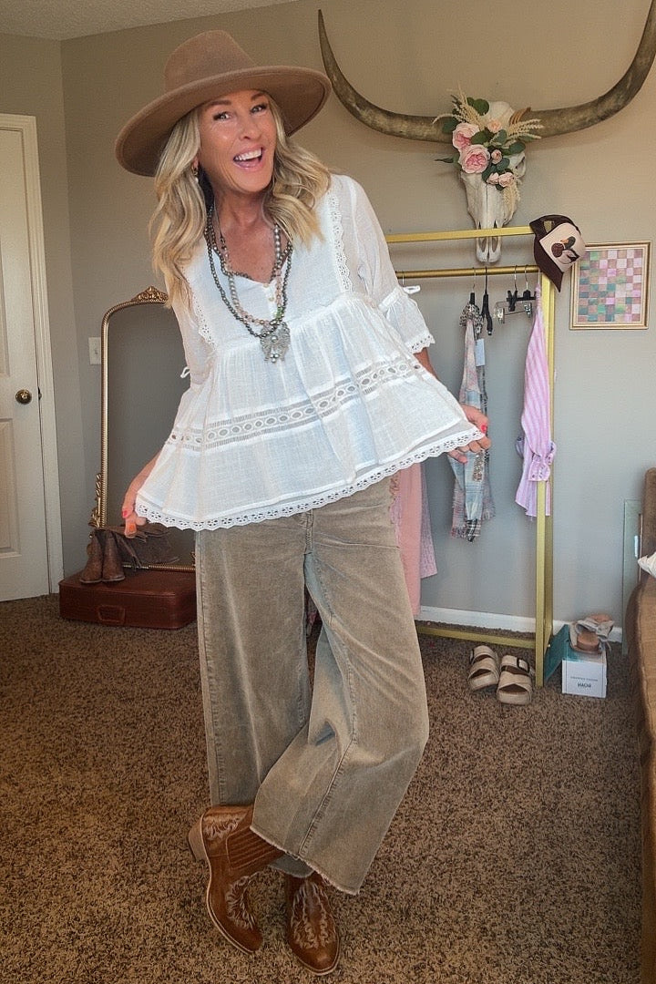 Soft Romance White Blouse