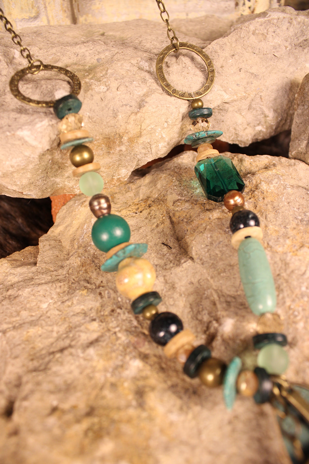 FGO Emerald Meadow Cross Necklace