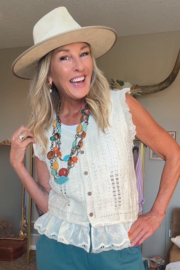 Buttermilk Cotton Vest