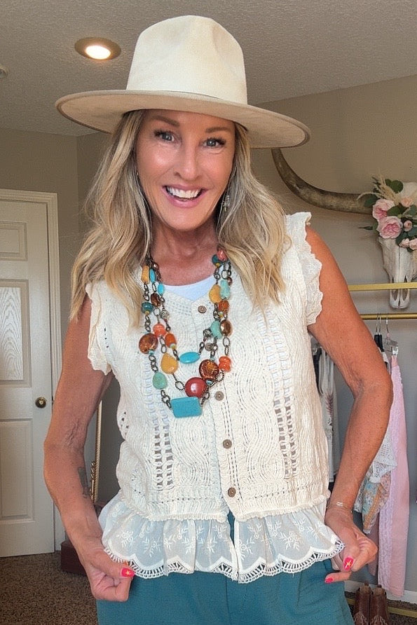 Buttermilk Cotton Vest