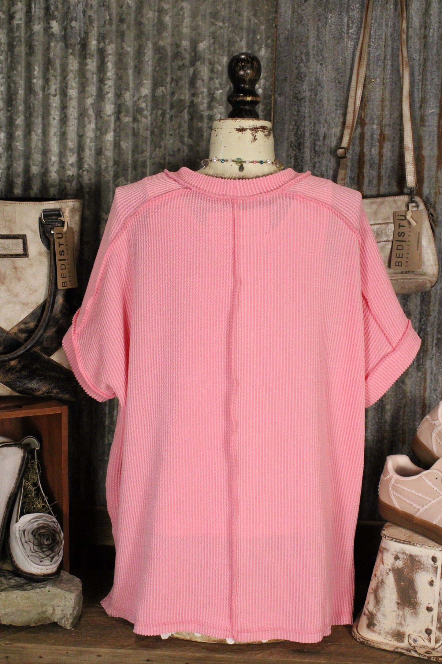 Easy Knit Bubblegum Top