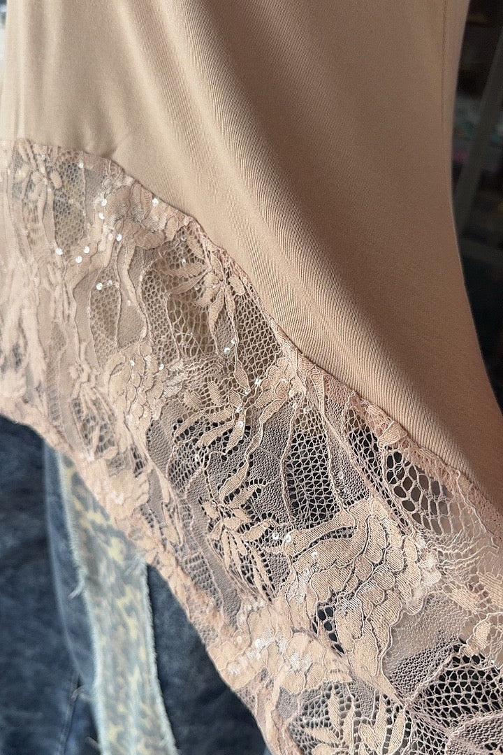 Luxe Lace Taupe Tank Extender