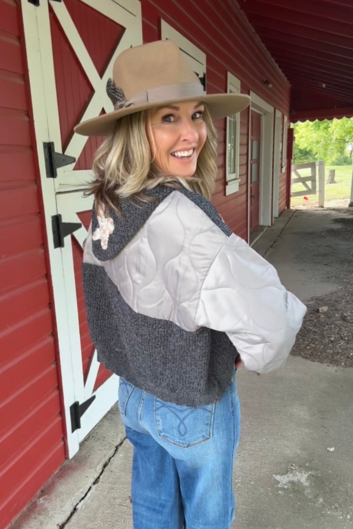 Moonflower Patchwork Bomber Jacket