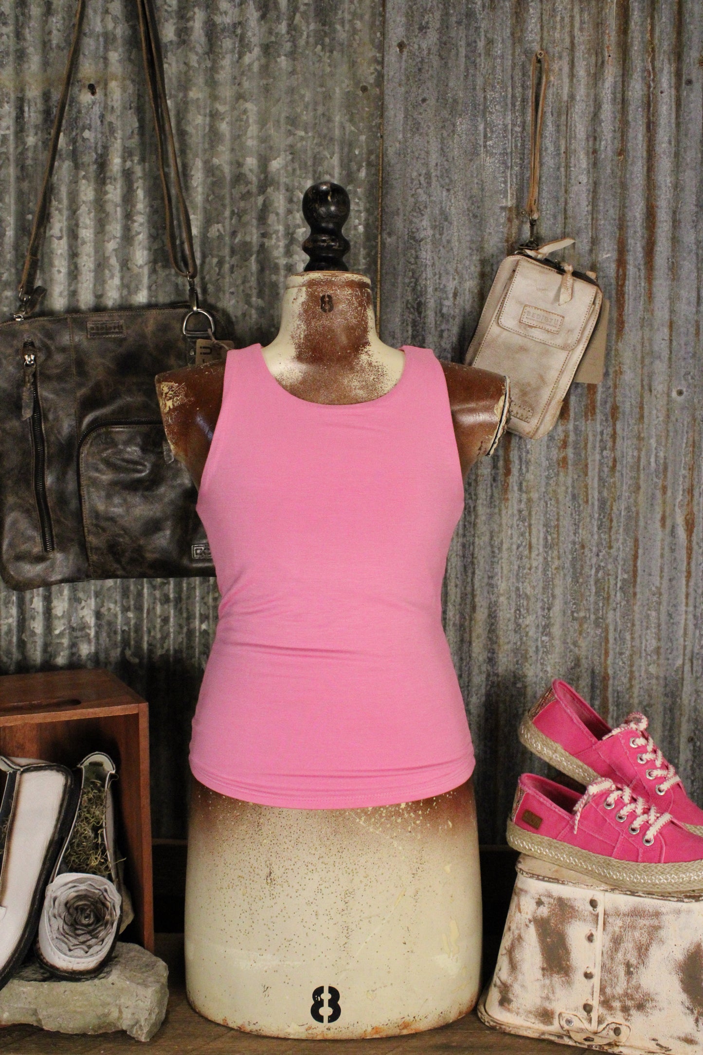 Velora Candy Pink Tank Top