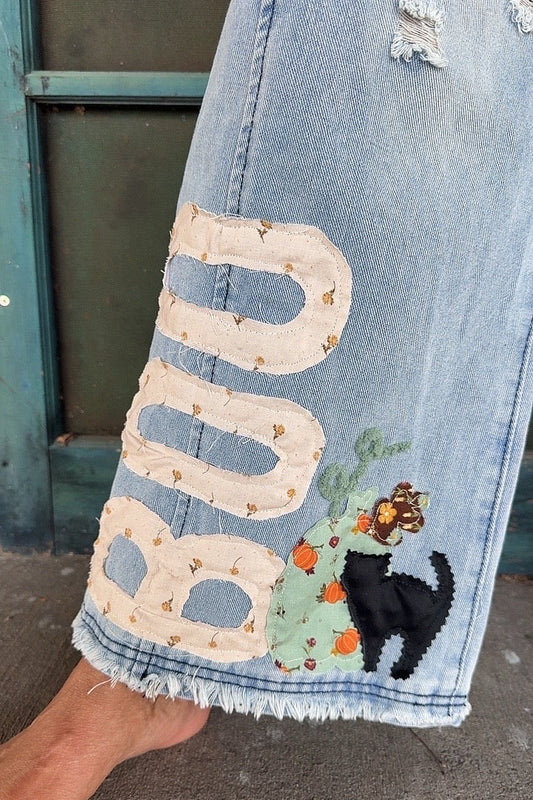 FGO Boo-tiful Ghost Appliqué Overalls