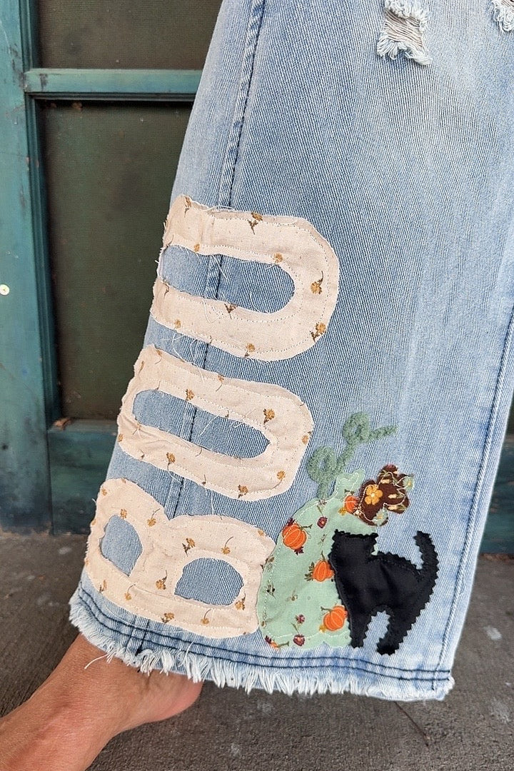 FGO Boo-tiful Ghost Appliqué Overalls