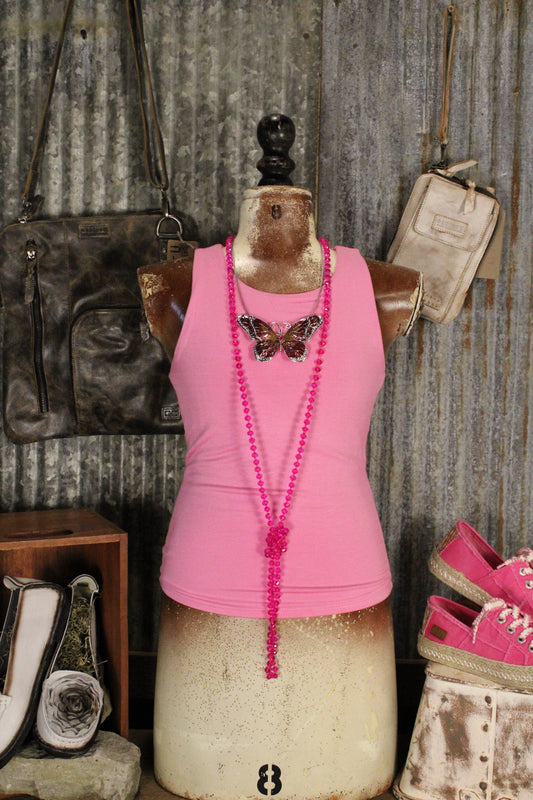 Velora Candy Pink Tank Top