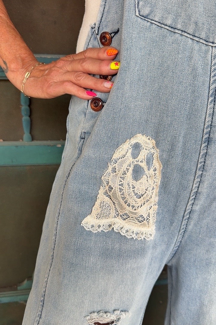 FGO Boo-tiful Ghost Appliqué Overalls