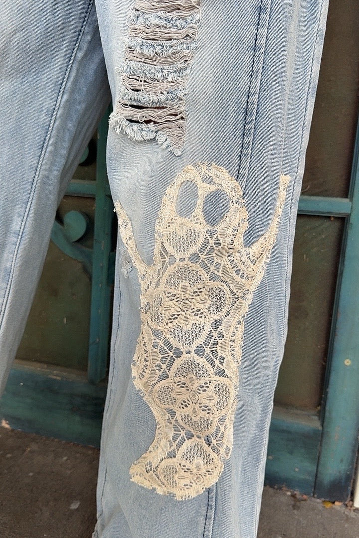FGO Boo-tiful Ghost Appliqué Overalls