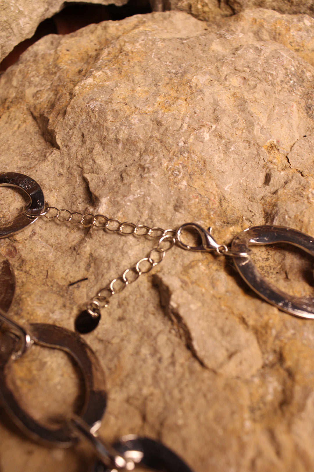 Silver Serenity Oval Link Necklace