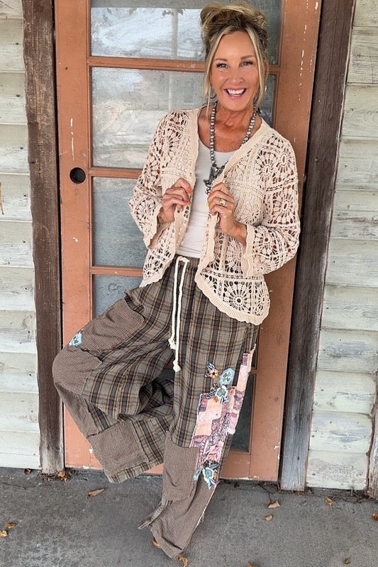 Harvest Patchwork Olive Pants